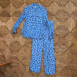 GANNI SET Roseburg crepe set size 34